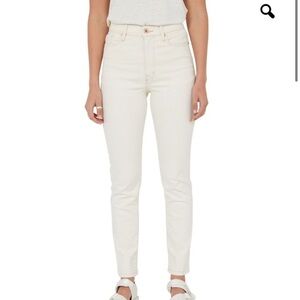 NWT Outland Denim Lucy Relaxed Skinny High Rise Jean Ecru Size 26/30